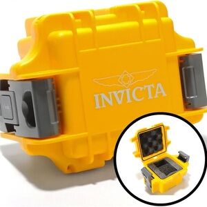 Invicta Dive Case Slot Single Watch Water Proof Case Brand New - Yellow